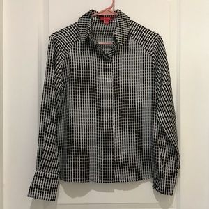 Black and white button up long sleeves